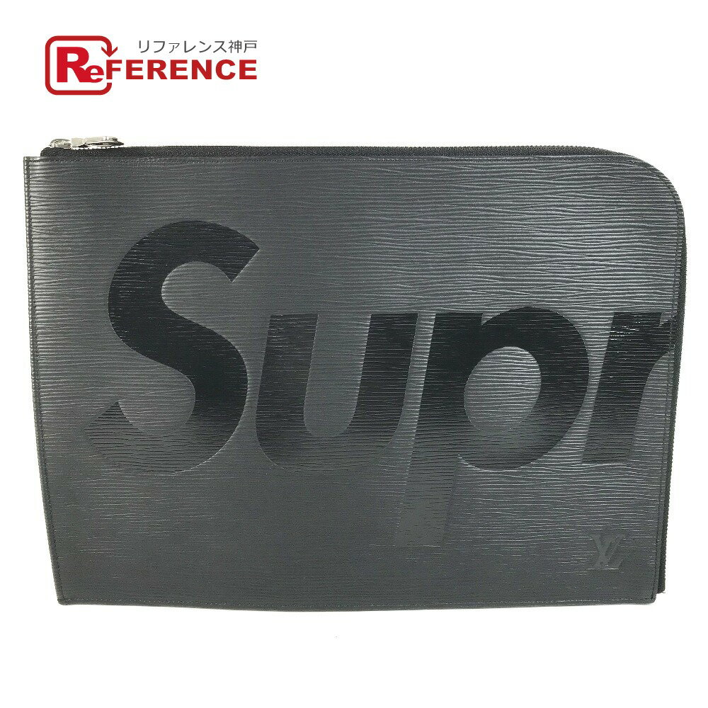 LOUIS VUITTON ルイヴィトン M67754 エピ シュプリーム supreme ポシェットジュールGM Pochette Jour GM Black clutch bag ポーチ クラッチバッグ エピレザー メンズ ノワール ブラック 【中古】