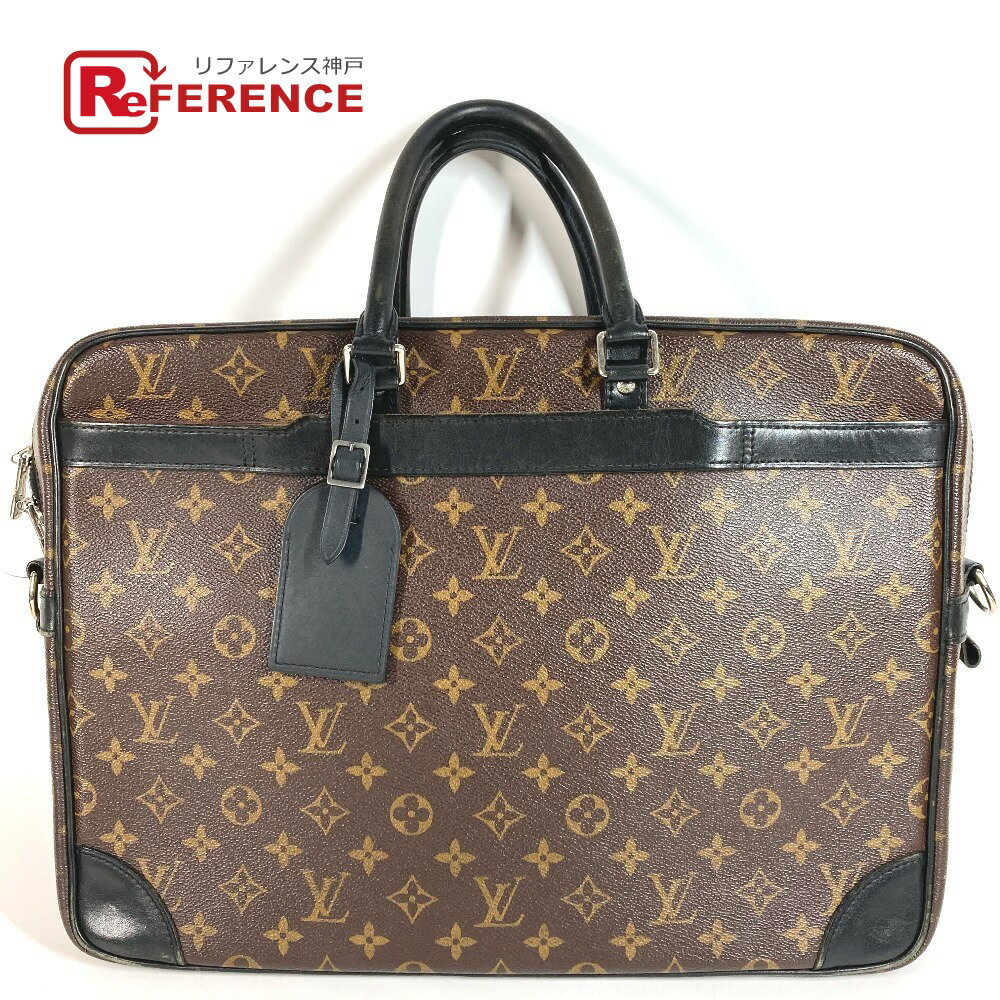 乐天商城 - LOUIS VUITTON ルイヴィトン M40224 モノグラムマカサー ポルトドキュマンヴォワヤージュGM PDV ハンドバッグ 書類バッグ ブリーフケース ビジネスバッグ モノグラムマカサーキャンバス ユニセックス ブラウン 【中古】