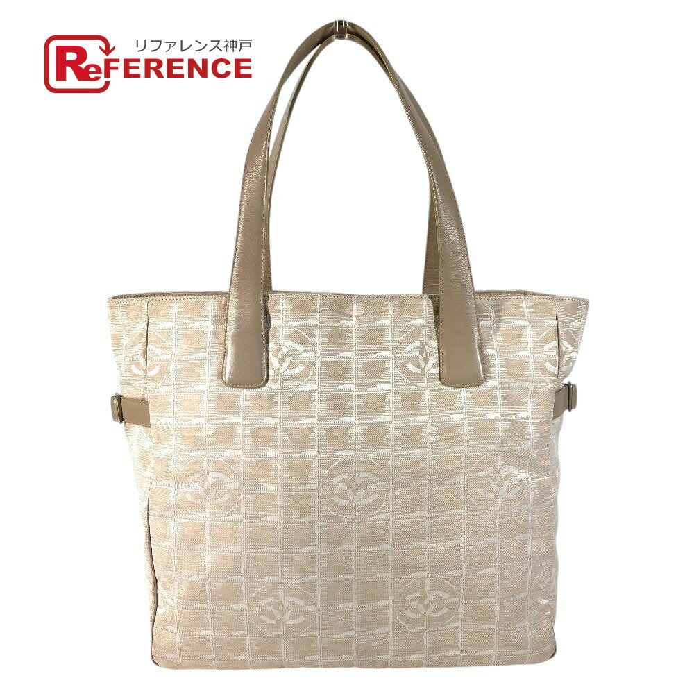 Rakuten - CHANEL シャネル A15825 ニュートラベルラインGM ニュートラベルライン GM トートバッグ 肩掛け カバン ショルダーバッグ ナイロンキャンバス/レザー ユニセックス ベージュ 【中古】