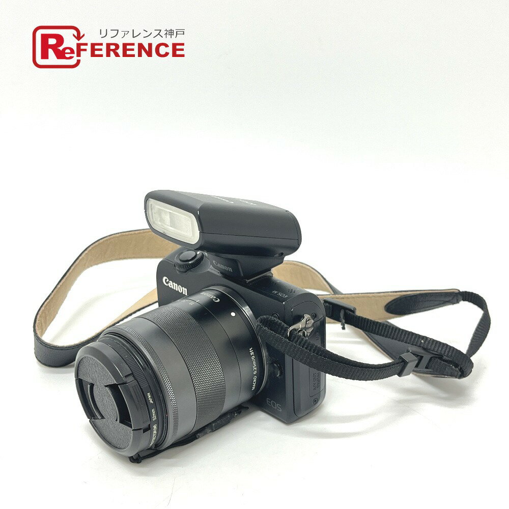 乐天商城 - Canon キャノン EOS M スピードライト90EX EF-M18-55 デジタル一眼 カメラ 金属/プラスティック ユニセックス ブラック 【中古】
