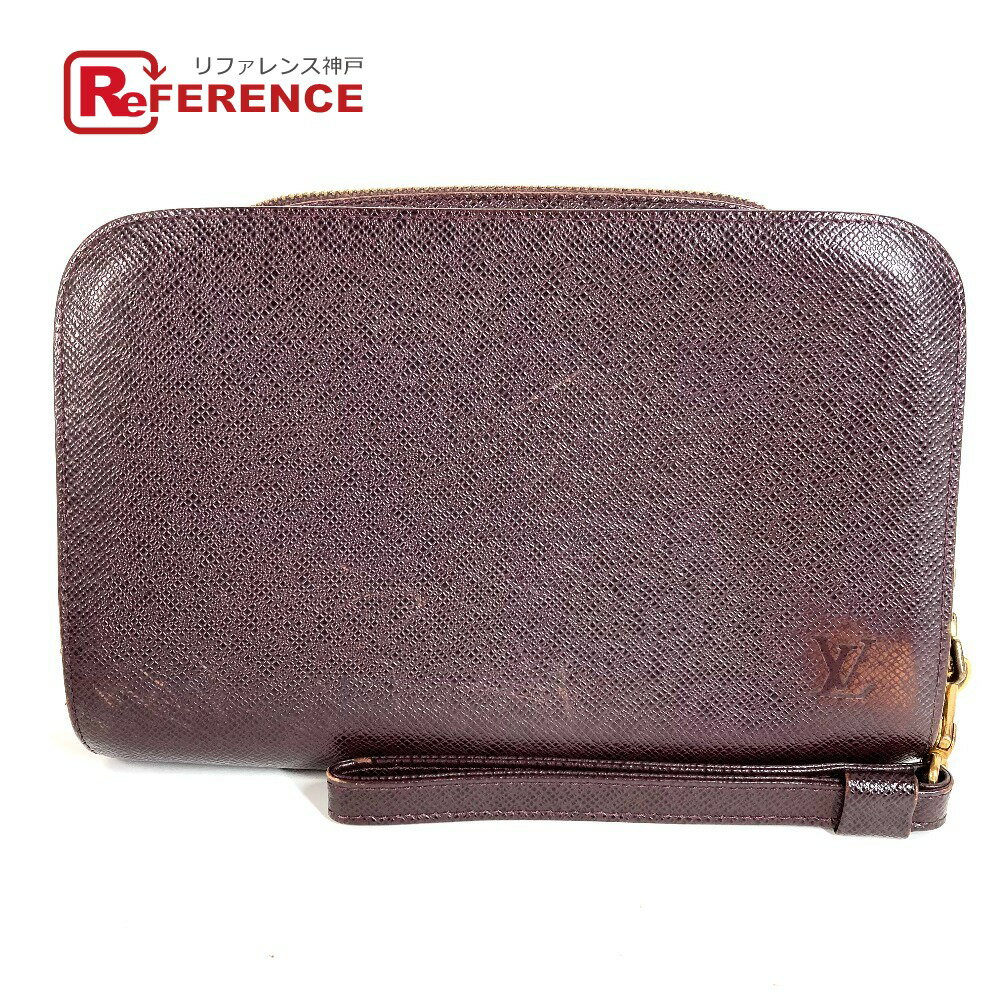 樂天商城 - LOUIS VUITTON ルイヴィトン M30186 タイガ バイカル ストラップ付き クラッチバッグ セカンドバッグ タイガレザー ユニセックス アカジュー パープル 【中古】