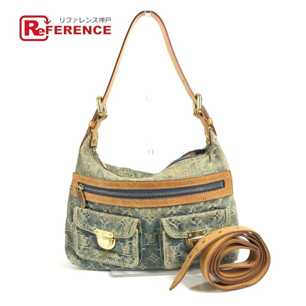 Rakuten - LOUIS VUITTON ルイヴィトン M95049 モノグラムデニム バギーPM バギー PM 斜め掛け ポケット カバン 2WAYバッグ 肩掛け ショルダーバッグ モノグラムデニム レディース ブルー 【中古】