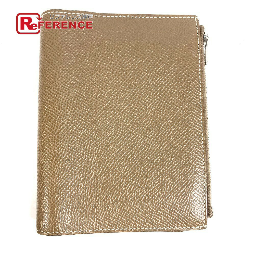 Rakuten - HERMES エルメス EAジップ EA ジップ システム手帳 ステーショナリー ポケット付き 手帳カバー レザー ユニセックス エトゥープ グレー 【中古】