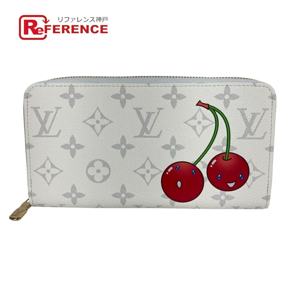 Rakuten - LOUIS VUITTON ルイヴィトン M14240 村上隆コラボ モノグラム LV × TM ジッピーウォレット 財布 ウォレット チェリー 長財布 モノグラムキャンバス レディース ホワイト 未使用 【中古】