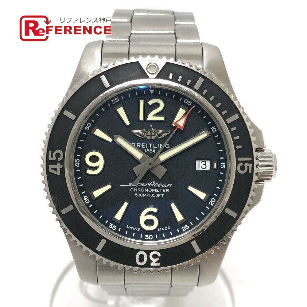BREITLING ブライトリング A1736602 スーパーオーシャン オートマチック 42 自動巻き デイト クロノメーター 腕時計 SS メンズ シルバー 【中古】