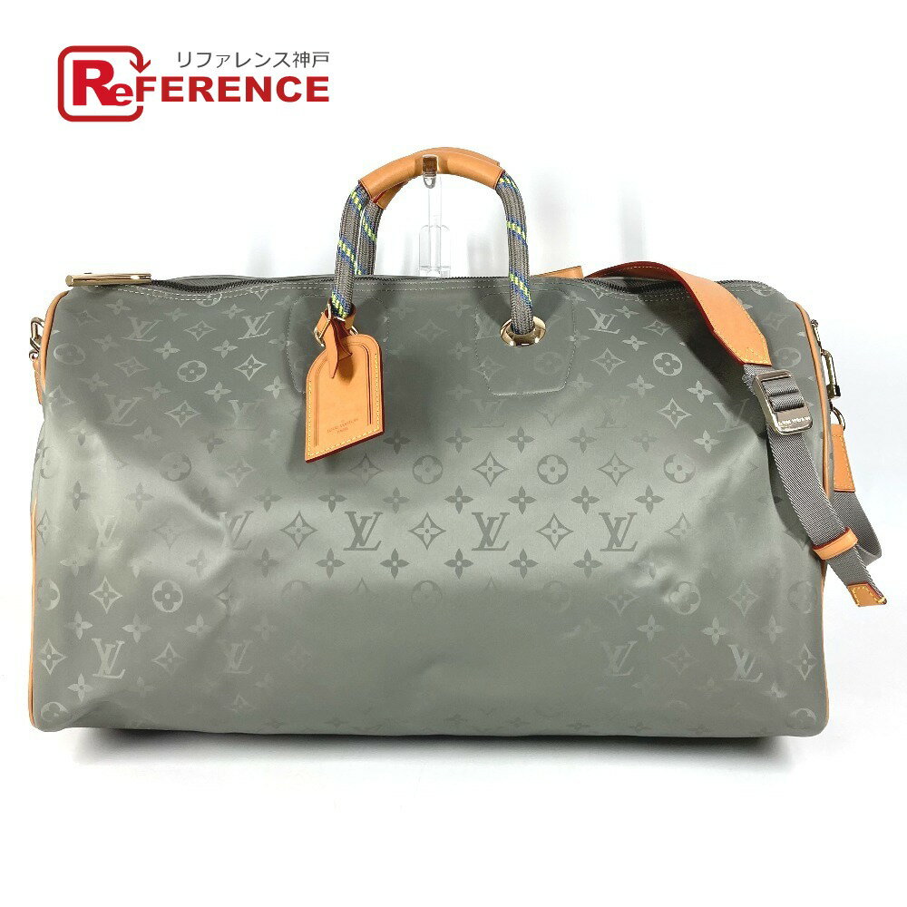 LOUIS VUITTON ルイヴィトン M43886 モノグラムチタニウム キーポル バンドリエール 50 カバン 旅行バッグ トラベルバッグ ハンドバッグ 2WAYバッグ ショルダーバッグ ボストンバッグ レザー/キャンバス メンズ グレー 【中古】