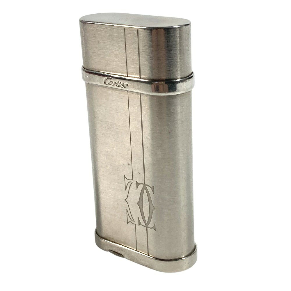 ブランドショップ リファレンスのCARTIER カルティエ ロゴ 喫煙具 タバコ 煙草 ライター メタル ユニセックス シルバー 【中古】｜アングル2