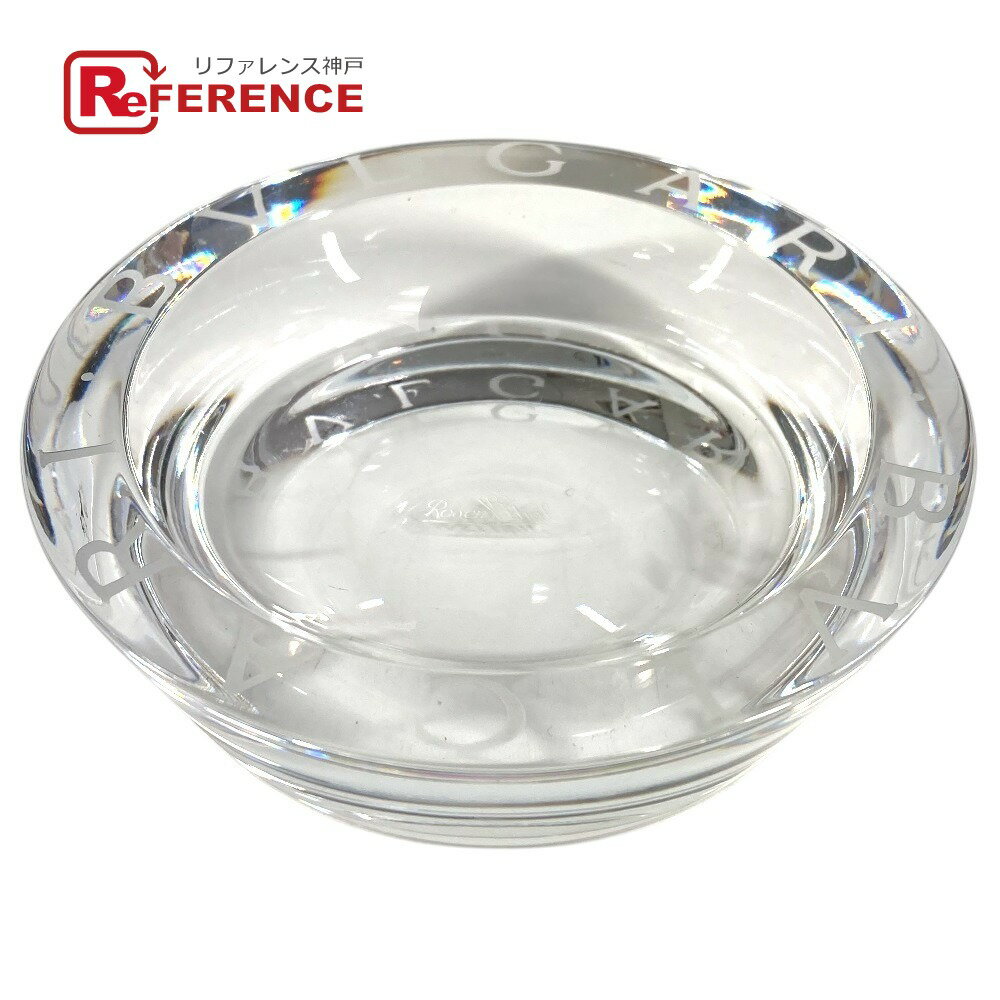BVLGARI ブルガリ ローゼンタール Rosenthal ロゴ アッシュトレイ インテリア 灰皿 ガラス ユニセックス クリア 【中古】