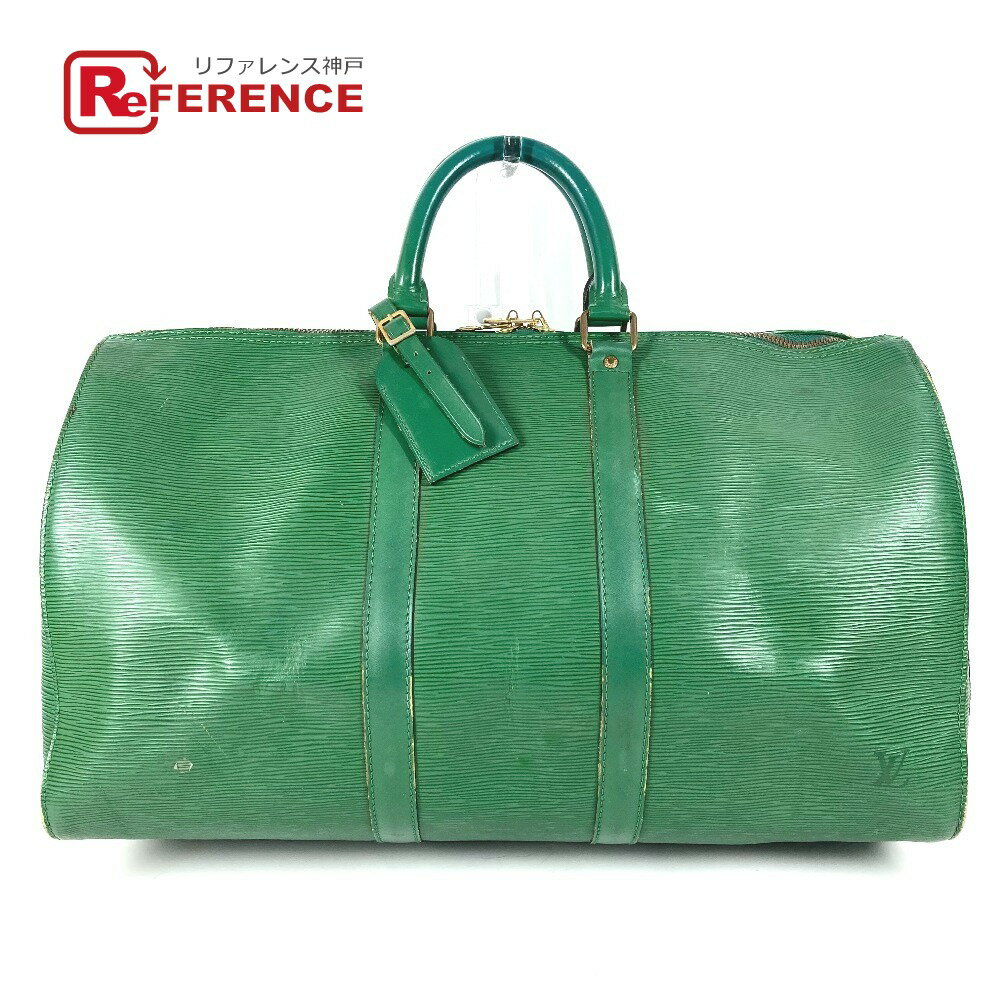 LOUIS VUITTON ルイヴィトン M42974 エピ キーポル45 キーポル 45 カバン ハンドバッグ 旅行バッグ トラベルバッグ ボストンバッグ エピレザー ユニセックス ボルネオグリーン グリーン 【中古】
