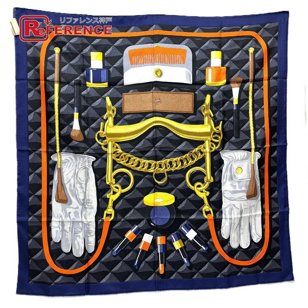 HERMES エルメス カレ90 BEAUTE COMPOSEE ボテ・コンポゼ カレ 90　アパレル小物 スカーフ シルク レディース ブルー 未使用 