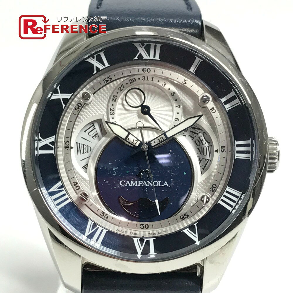CITIZEN シチズン 8730-T026885 カンパノラ メンズウォッチ ウォッチ 腕時計 SS /レザー メンズ ネイビー 【中古】