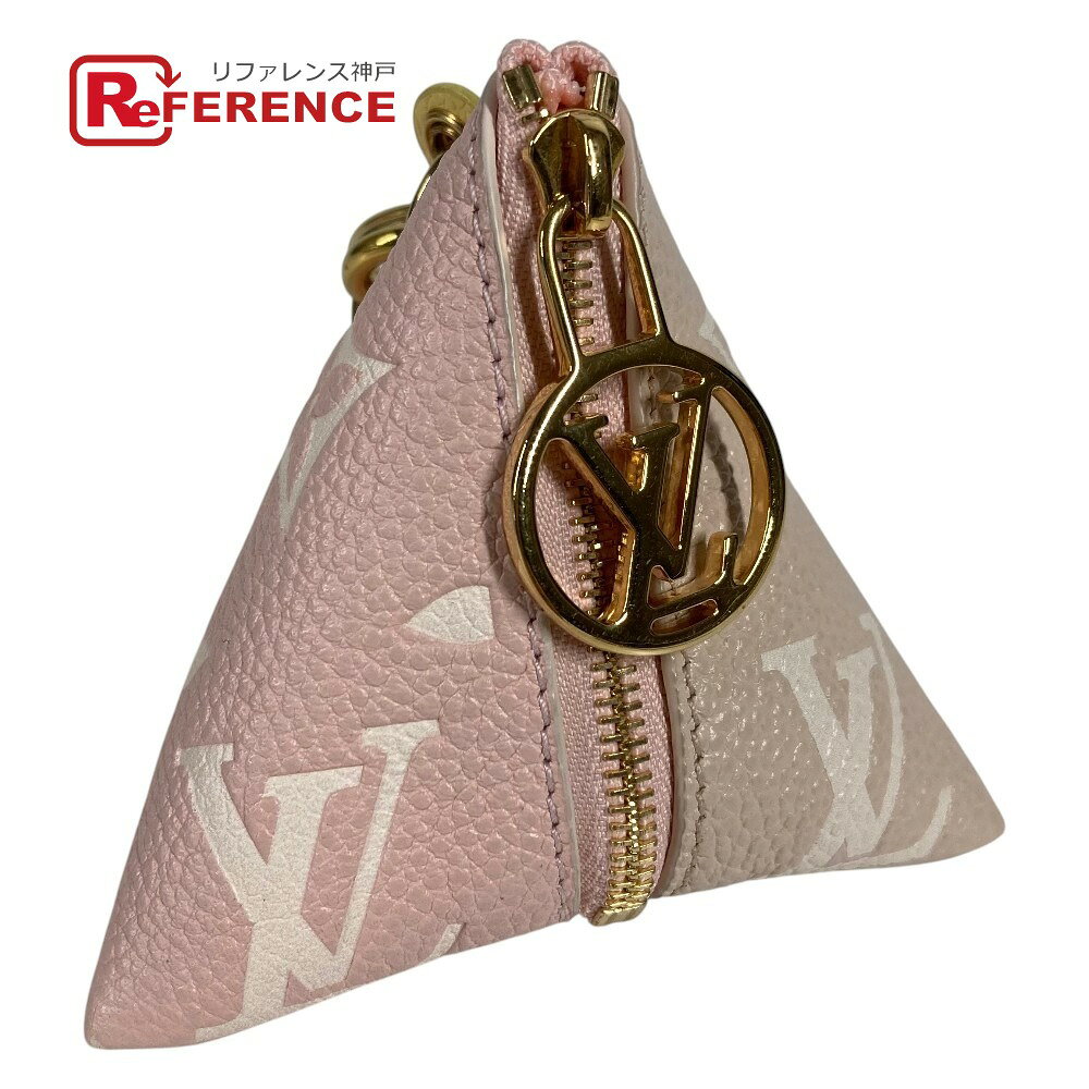LOUIS VUITTON ルイヴィトン M00669 モノグラム ベルランゴ バッグチャーム トライアングル 三角 財布 コインケース 小銭入れ キーホルダー レザー レディース ピンク 
