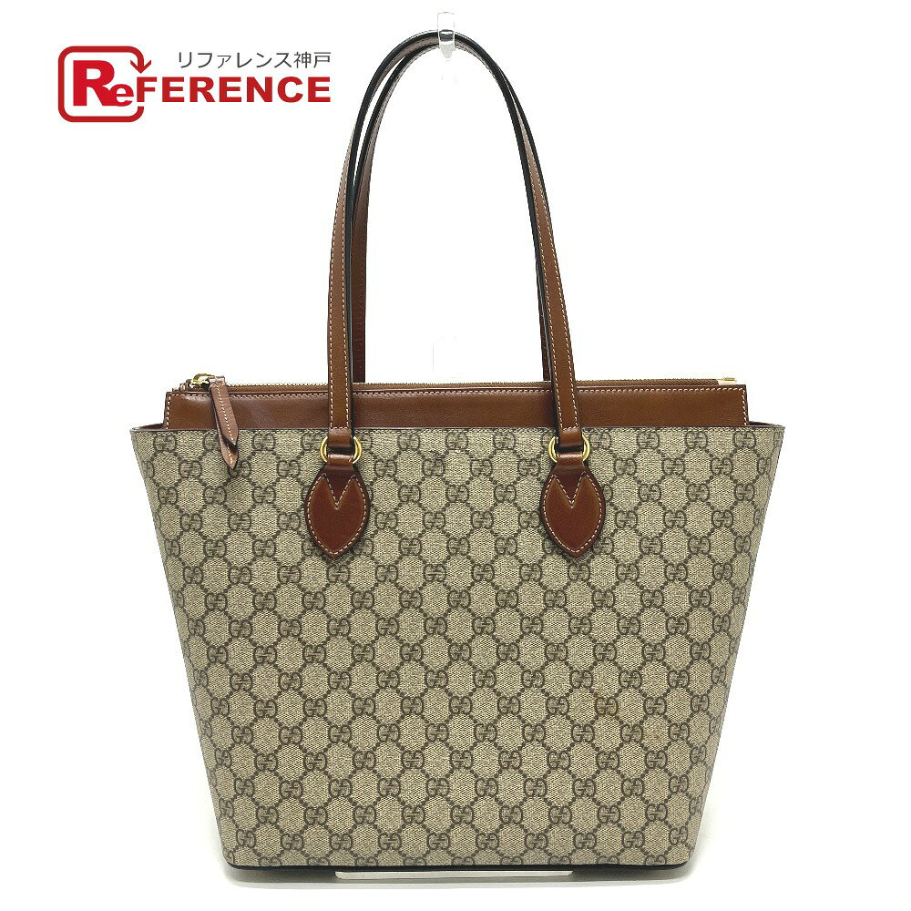 GUCCI グッチ 415721 スプリーム カバン 肩掛け ハンドバッグ ジップトート ショッピングバッグ トートバッグ GGキャンバス レディース ベージュ 