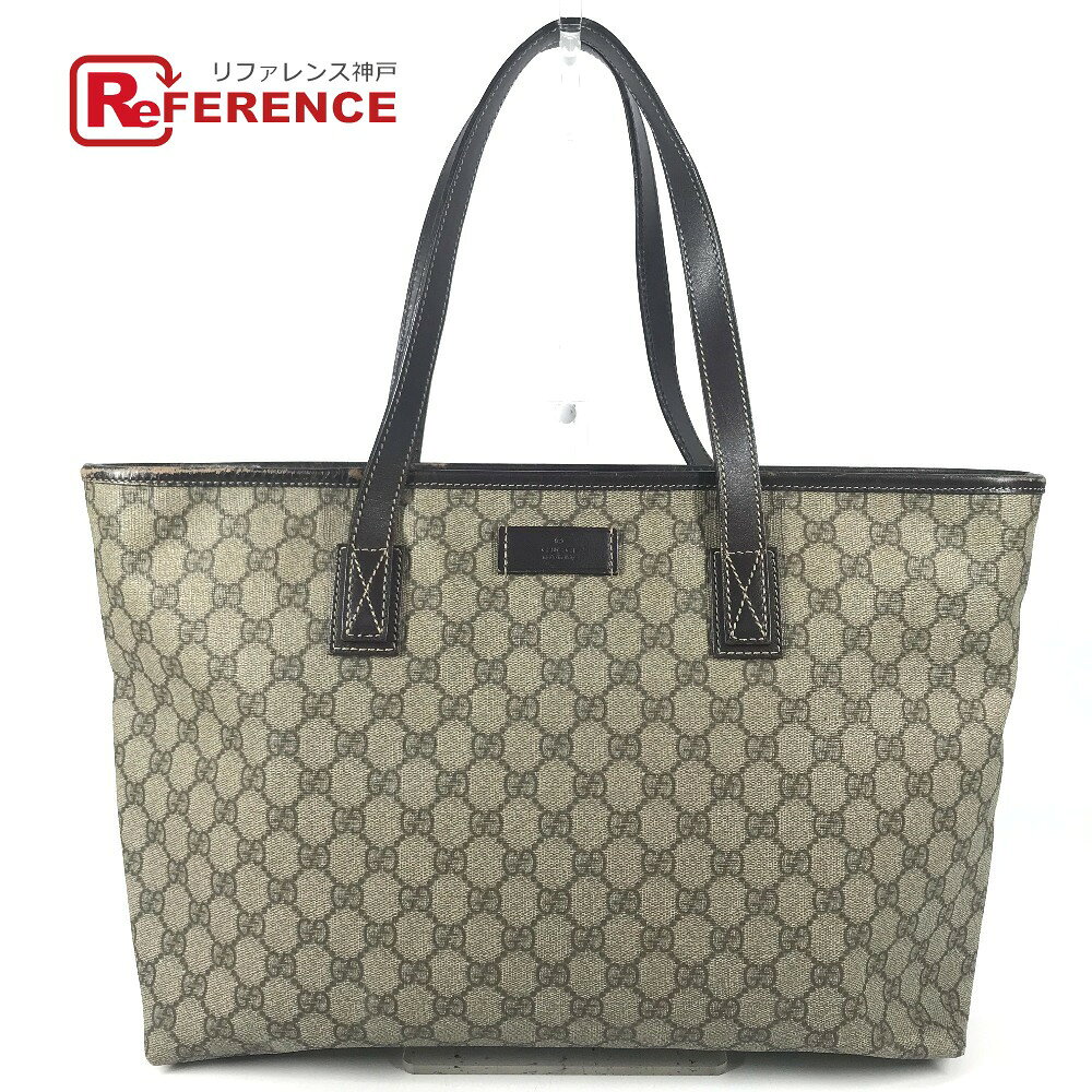 GUCCI グッチ 211137 GGスプリーム GG ロゴ カバン トートバッグ 肩掛け ショルダーバッグ GGスプリームキャンバス ユニセックス ベージュ 【中古】