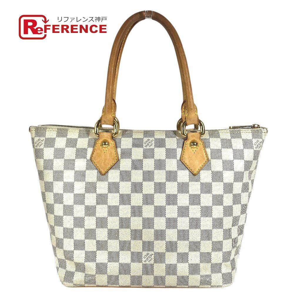 LOUIS VUITTON ルイヴィトン N51186 ダミエアズール サレヤPM PVC レザー ショルダーバッグ 肩掛け カバン トートバッグ ダミエアズールキャンバス レディース ホワイト 【中古】