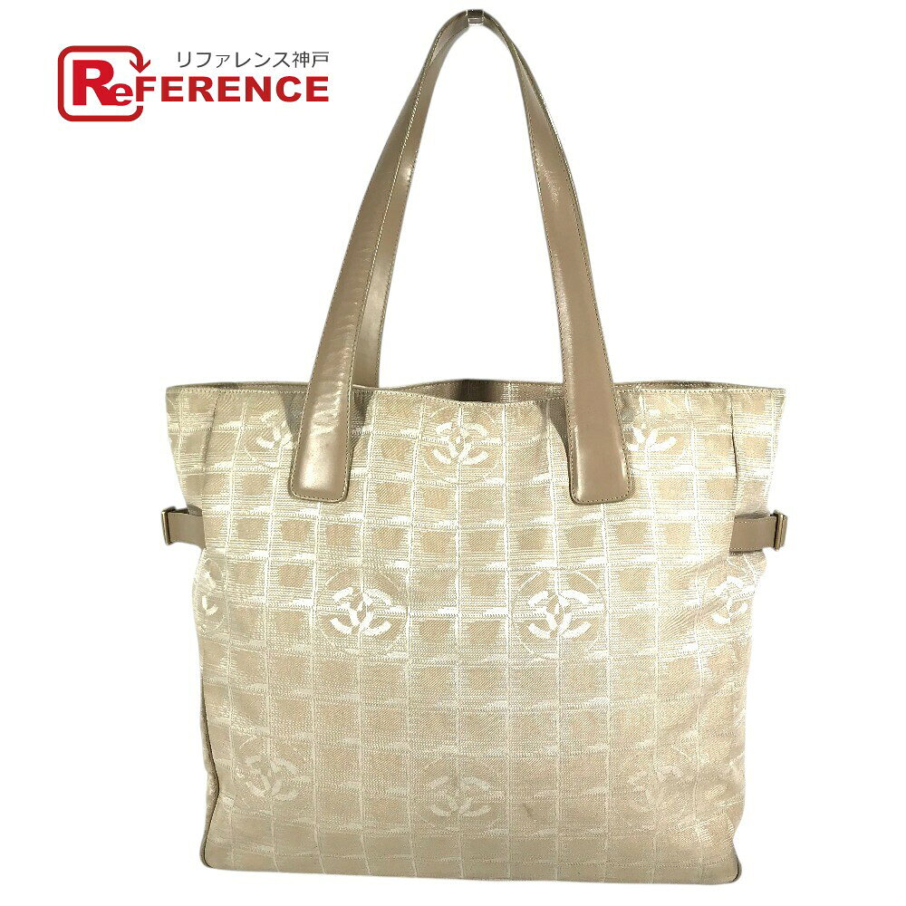 CHANEL シャネル A15825 ニュートラベルラインGM ニュートラベルライン GM トートバッグ 肩掛け カバン キャンバス トートバッグ ナイロン /レザー ユニセックス ベージュ 【中古】