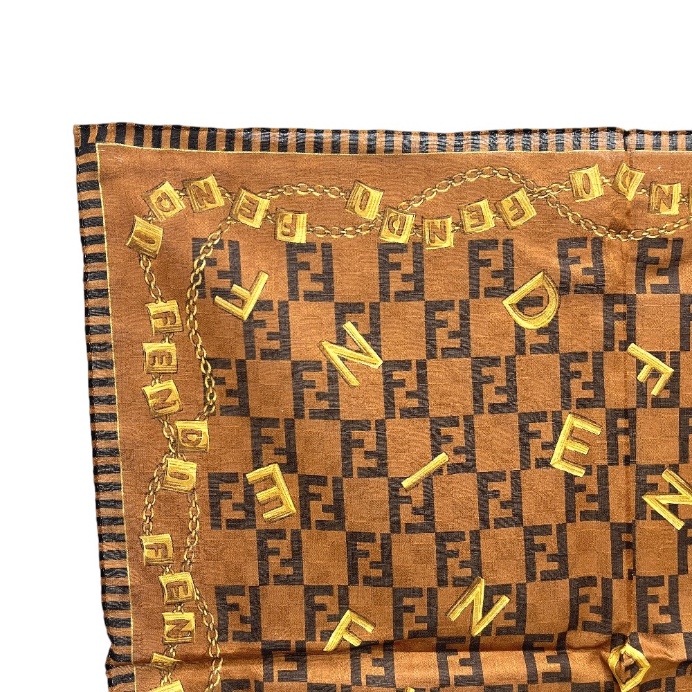 FENDI フェンディ ズッカ柄 アパレル小物 2セット スカーフ コットン レディース ...