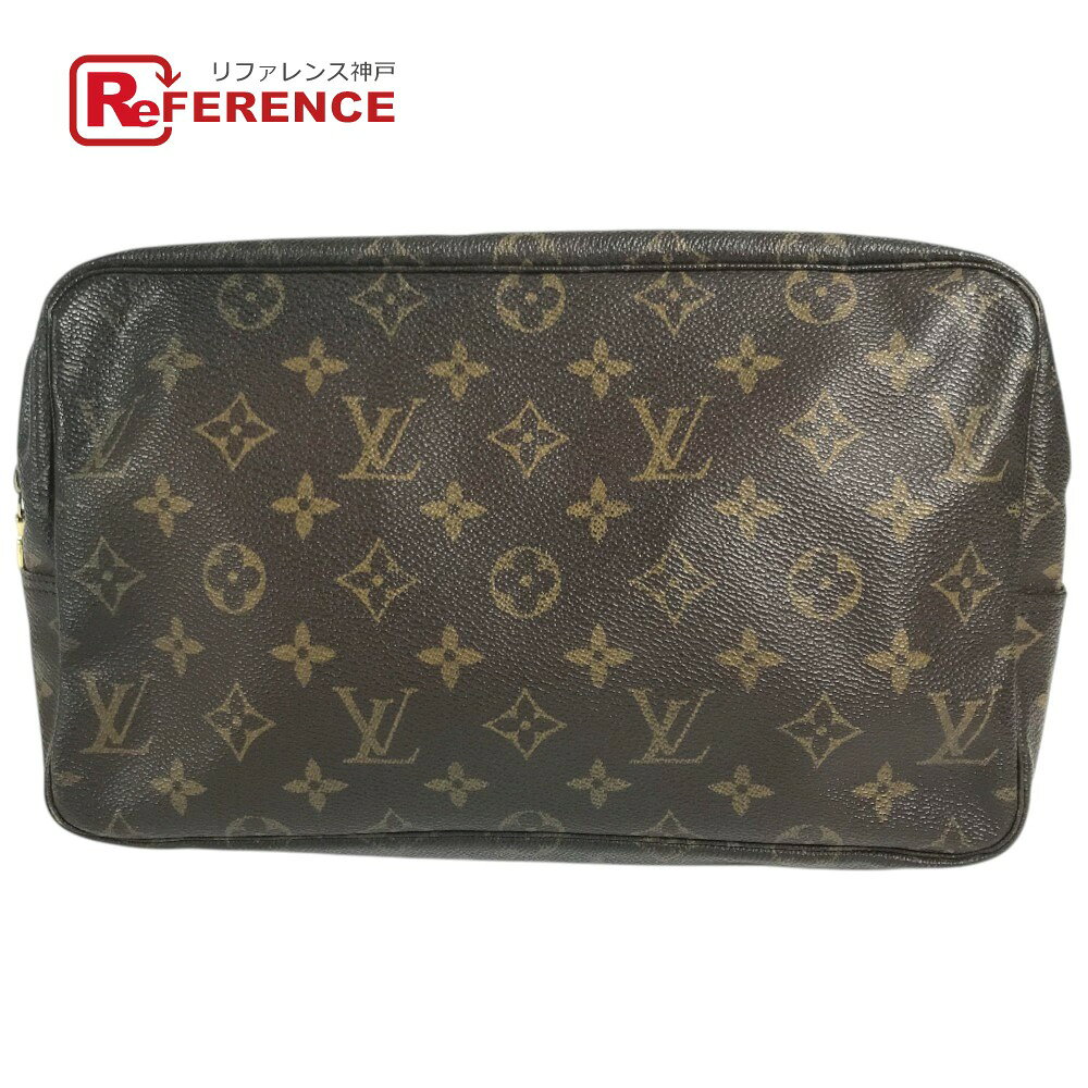 LOUIS VUITTON ルイヴィトン M47522 モノグラム トゥルーストワレット28 トゥルーストワレット 28 メイクポーチ 化粧ポーチ クラッチバッグ セカンドバッグ 化粧ポーチ モノグラムキャンバス ユニセックス ブラウン 【中古】