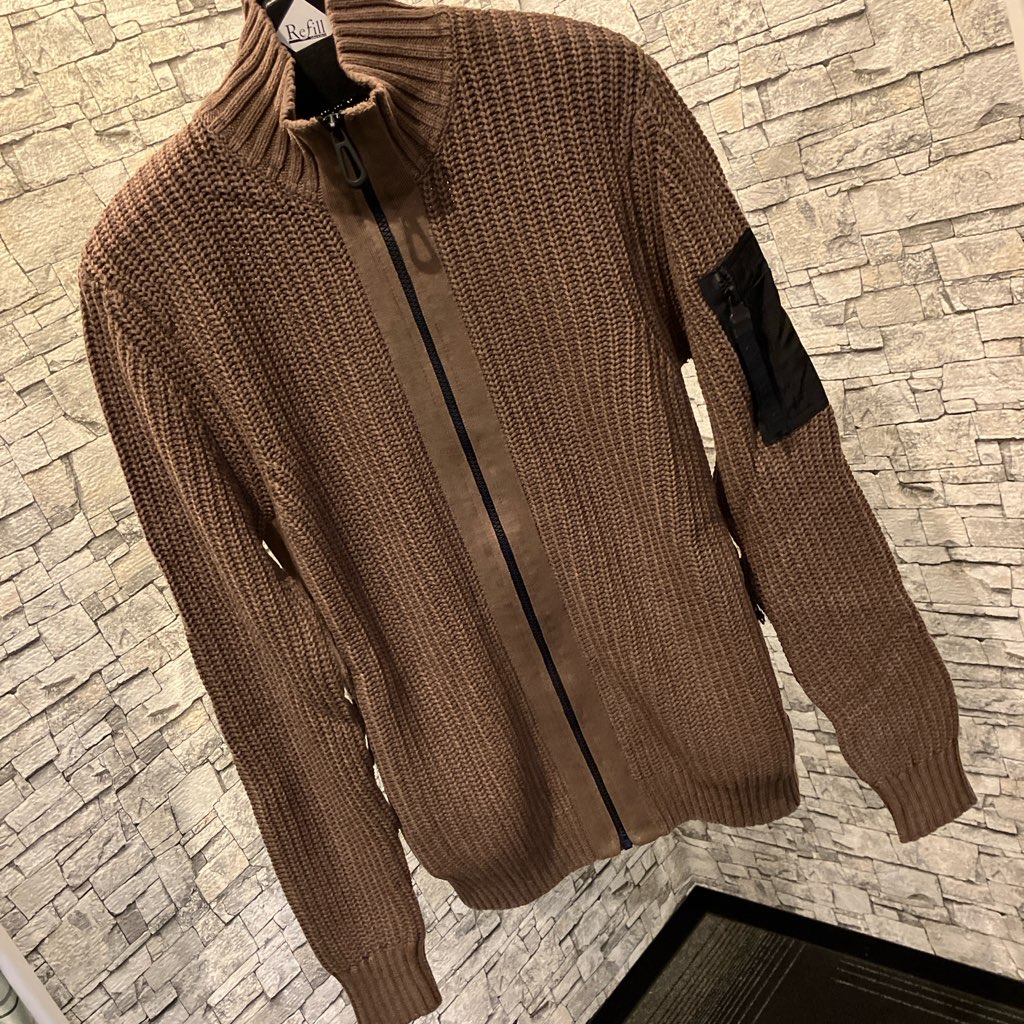 Rakuten - メンズ『REPLAY』ニットカーデ『ブラウン』イタリヤ（リプレイ）大人気（1万以上のお買い上げで送料無料）（ラッピング無料）