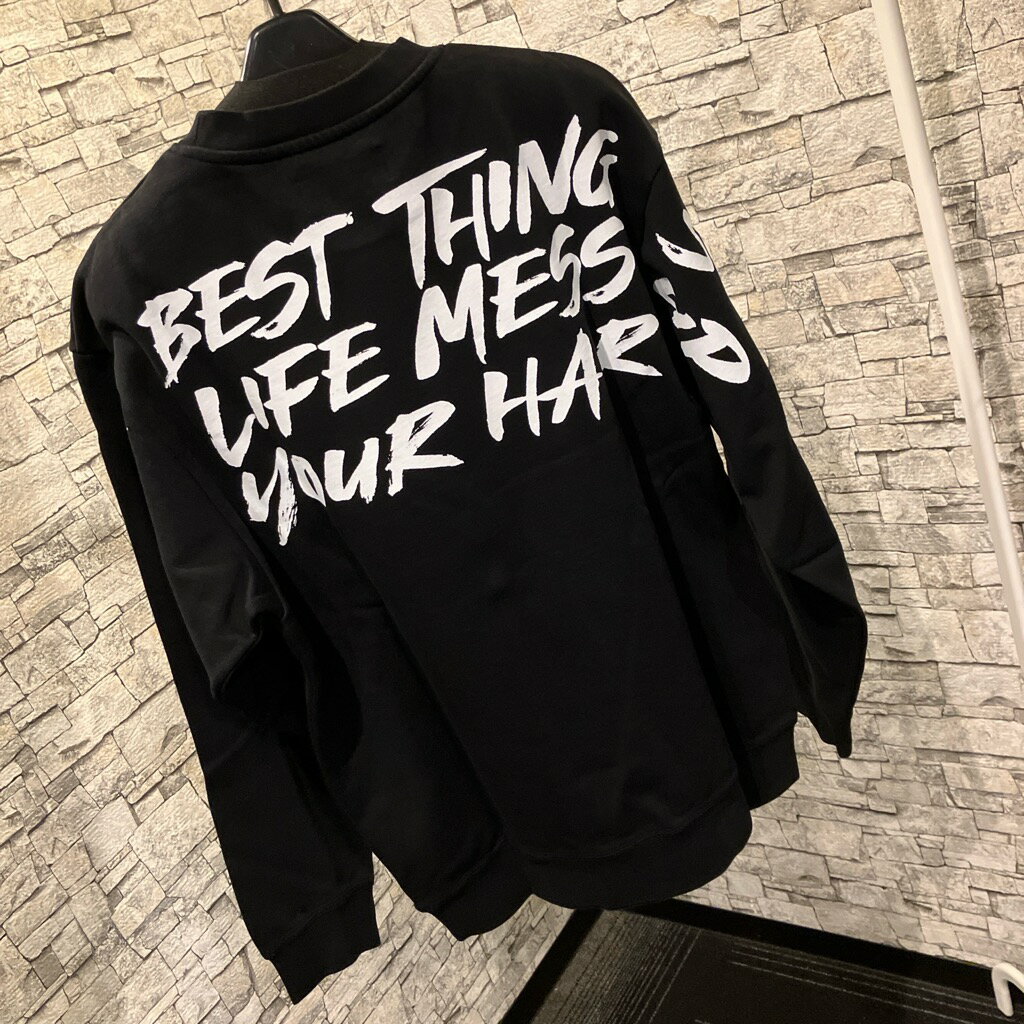 メンズ『REPLAY』トレーナー『ブラック』イタリヤ（リプレイ）大人気（1万以上のお買い上げで送料無料）（ラッピング無料）