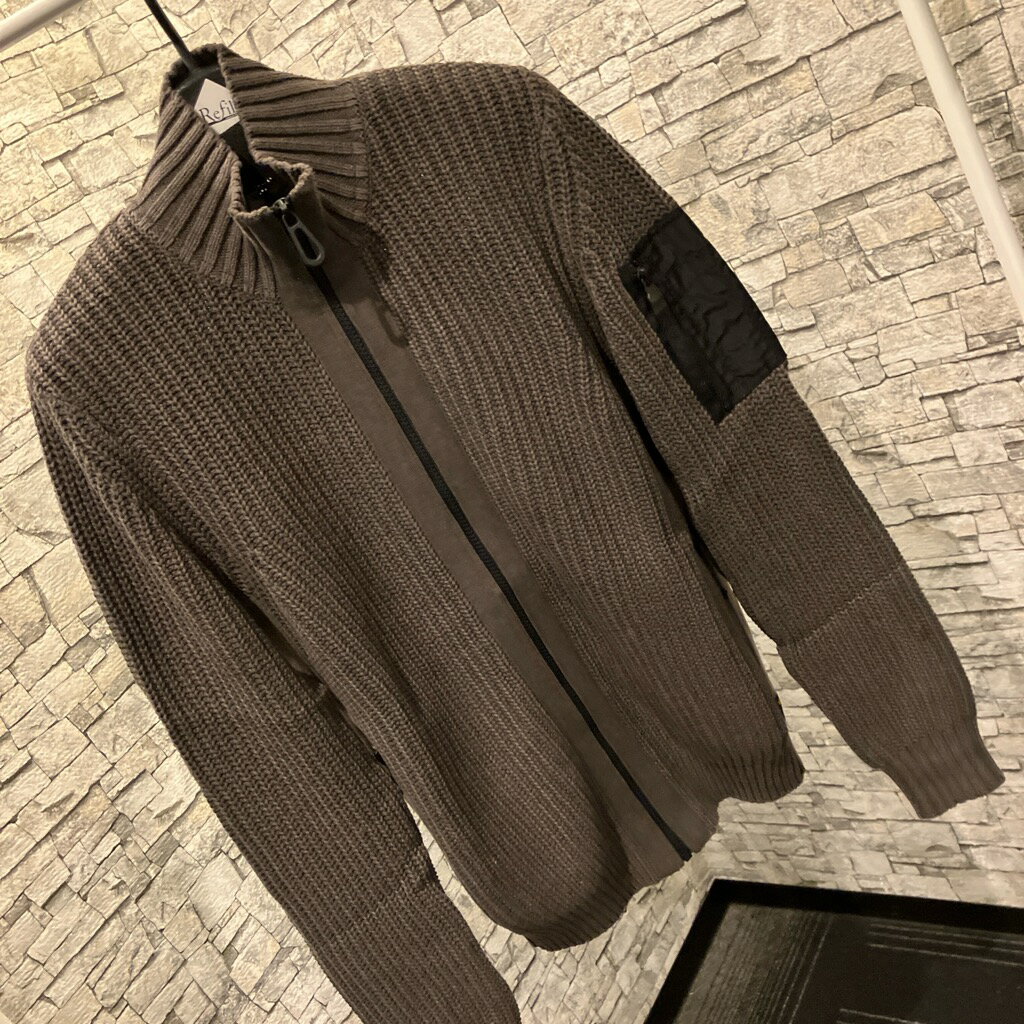 Rakuten - メンズ『REPLAY』ニットカーデ『カーキ』イタリヤ（リプレイ）大人気（1万以上のお買い上げで送料無料）（ラッピング無料）