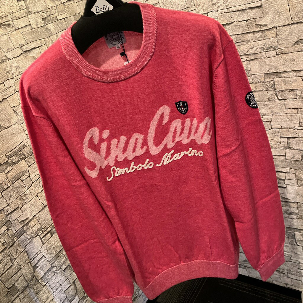 Rakuten - シナコバ大人気セーター「SINACOVA」ホワイト＆ネイビーマリンスポーツ（1万以上のお買い上げで送料無料）（父の日ラッピング無料）