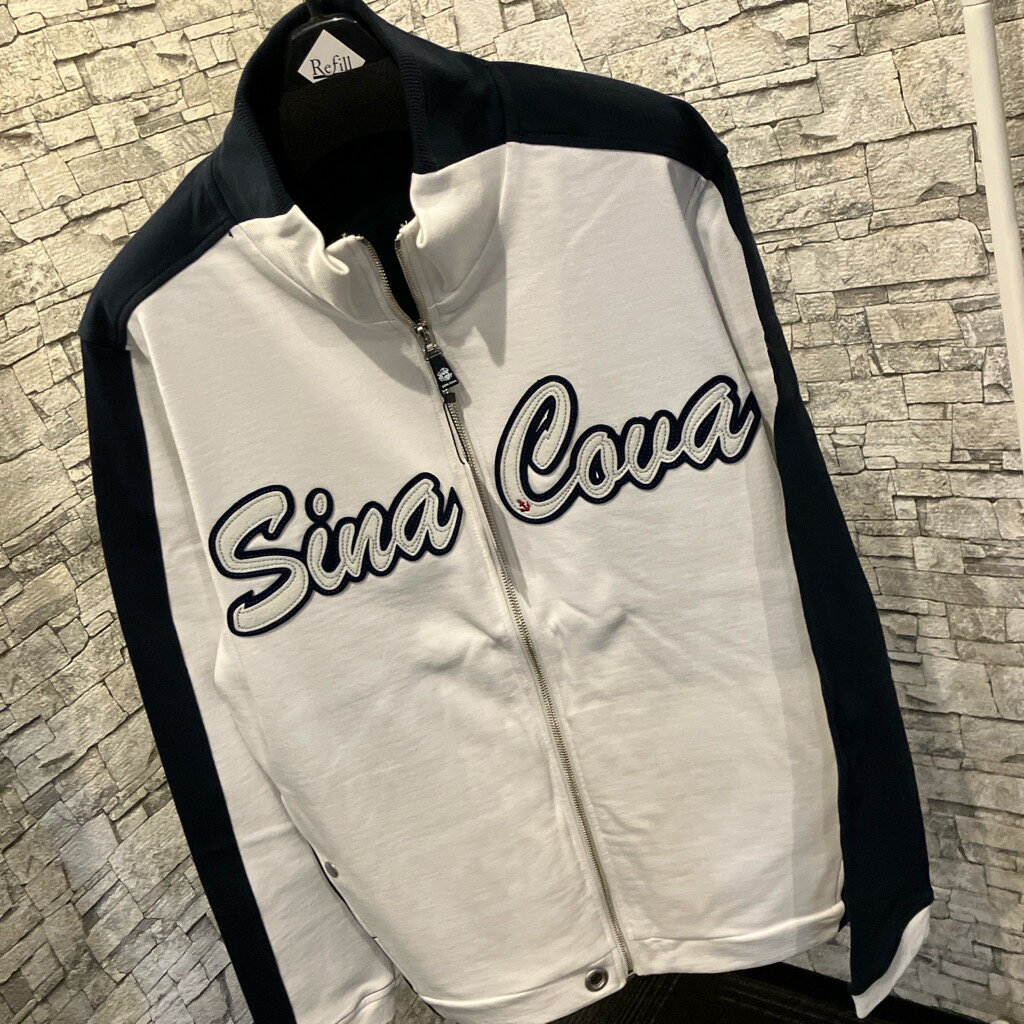 Rakuten - シナコバ大人気ジップブルゾン「SINACOVA」ホワイト＆ネイビーマリンスポーツ（1万以上のお買い上げで送料無料）（父の日ラッピング無料）