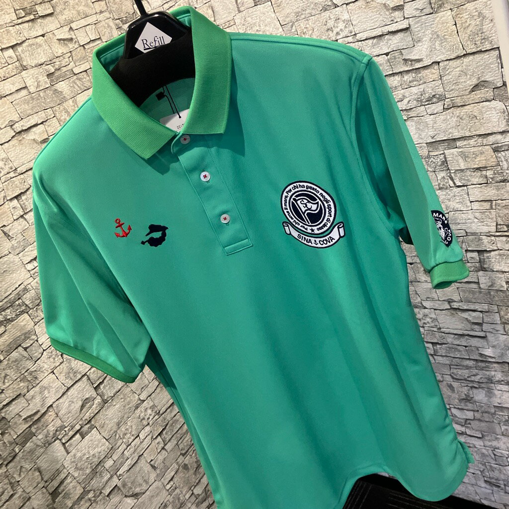 Rakuten - シナコバ大人気半袖ポロゴルフ「SINACOVA」ホワイト＆ネイビーマリンスポーツ（1万以上のお買い上げで送料無料）（父の日ラッピング無料）
