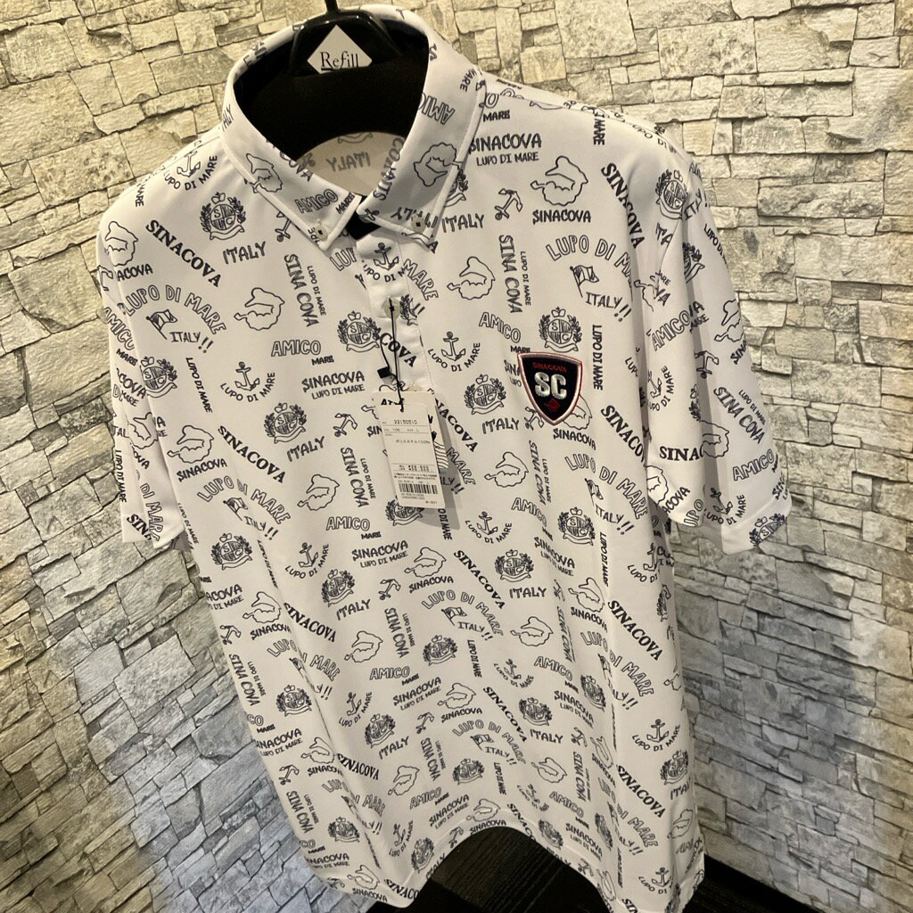 Rakuten - シナコバ大人気半袖ポロゴルフ「SINACOVA」ホワイト＆ネイビーマリンスポーツ（1万以上のお買い上げで送料無料）（父の日ラッピング無料）