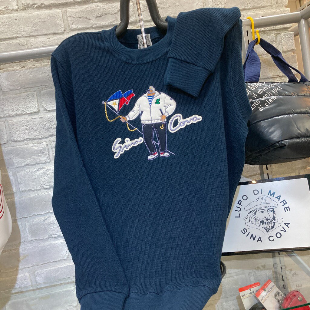 シナコバ長袖ネイビー綿100％シナコバ大人気「SINACOVA」ホワイト＆ネイビー＆レッドマリンスポーツ（1..