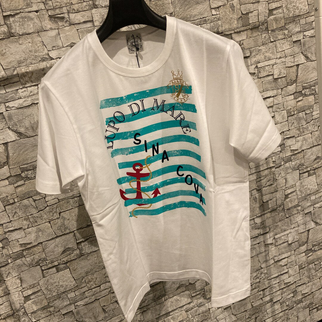 Rakuten - シナコバ半袖Tシャツ綿100％大人気「SINACOVA」ホワイト＆ネイビーマリンスポーツ（1万以上のお買い上げで送料無料）（父の日ラッピング無料）みどりライン