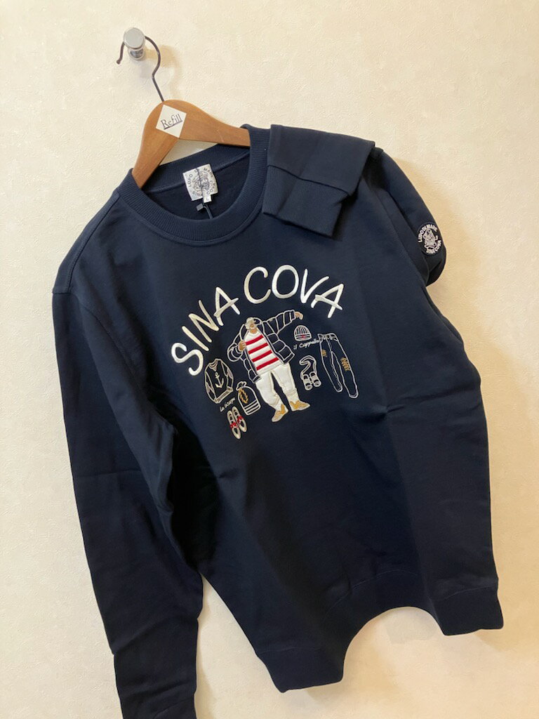 Rakuten - シナコバ大人気トレーナー「SINACOVA」ホワイト＆ネイビーマリンスポーツ（1万以上のお買い上げで送料無料）（父の日ラッピング無料）