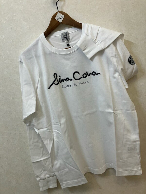 シナコバ大人気ロンT「SINACOVA」ホワイト＆ネイビーマリンスポーツ（1万以上のお買い上げで送料無料）（父の日ラッピング無料）
