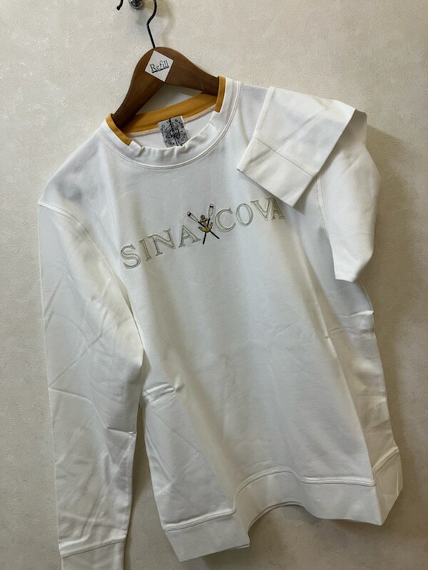 Rakuten - シナコバ大人気ロンT「SINACOVA」ホワイト＆ネイビーマリンスポーツ（1万以上のお買い上げで送料無料）（父の日ラッピング無料）