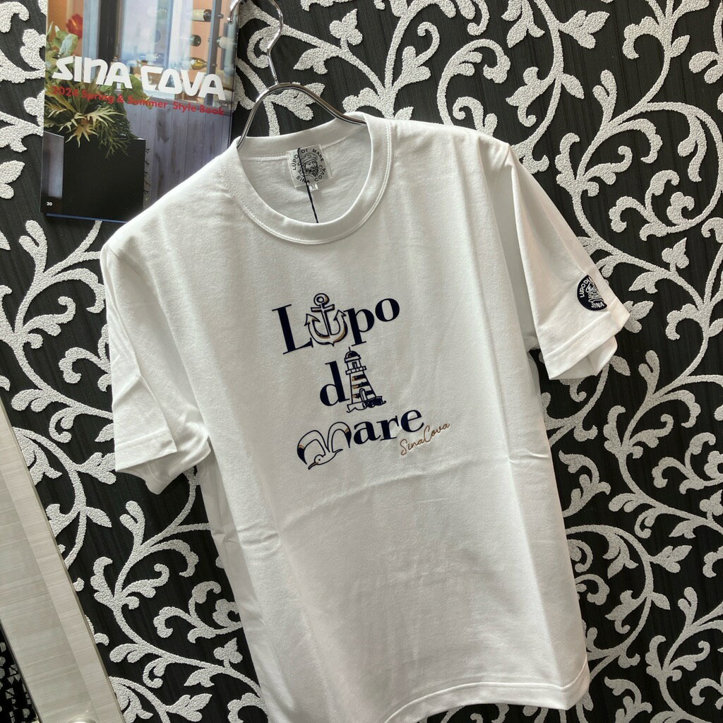 Rakuten - シナコバ半袖Tシャツ綿100％大人気「SINACOVA」ホワイト＆ネイビーマリンスポーツ（1万以上のお買い上げで送料無料）（父の日ラッピング無料）