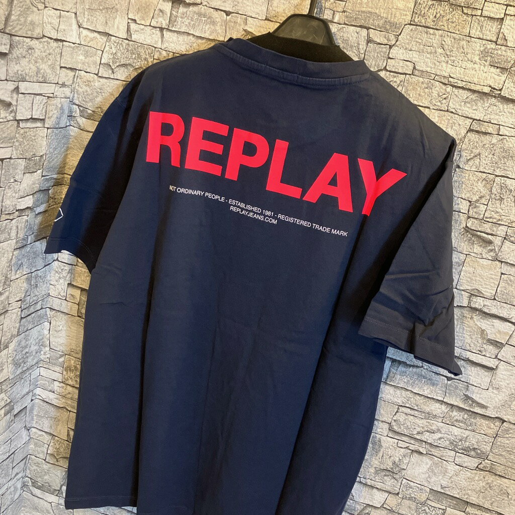 メンズ『REPLAY』半袖『Tシャツ』イタリヤ（リプレイ）大人気（1万以上のお買い上げで送料無料）（ラッピング無料）