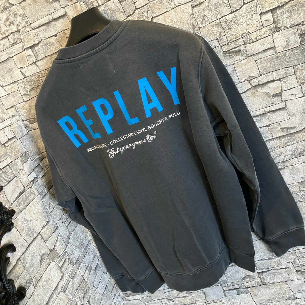 『REPLAY』ダメージ『M6967-099-31900』（リプレイ）大人気トレーナー（1万以上のお買い上げで送料無料..