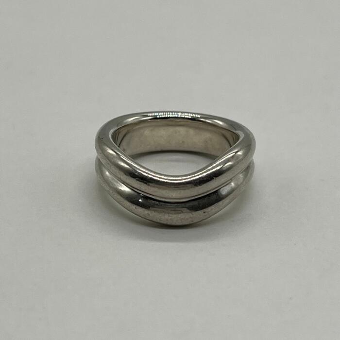 【中古】ティファニー TIFFANY エルサペレッティ ダブルカーブドリング 12号