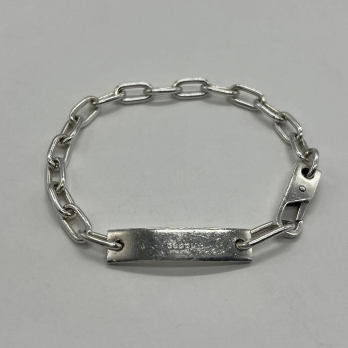 ♥GUCCI　グッチ　プレートバングル　SV925　ヴィンテージ ♥GUCCI グッチ プレートバングル SV925 ヴィンテージ