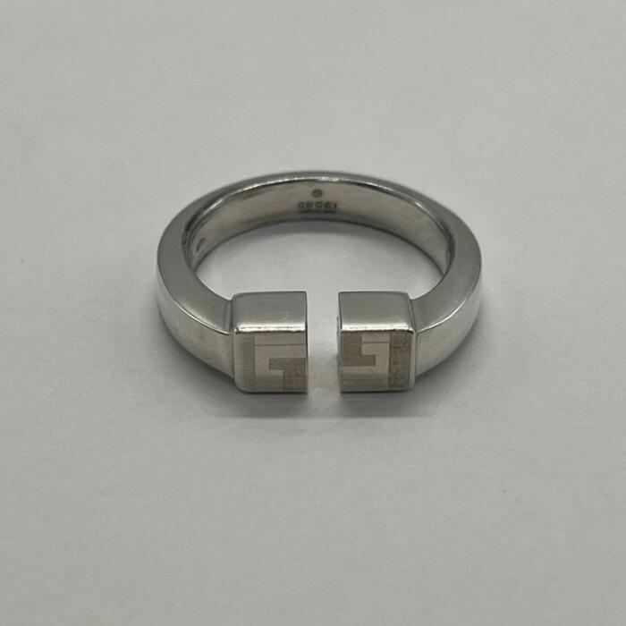 Rakuten - 【中古】グッチ GUCCI Gロゴ キューブ リング 16号 SV925 メンズ レディース ユニセックス ヴィンテージ オールド 指輪 シルバー925 アクセサリー
