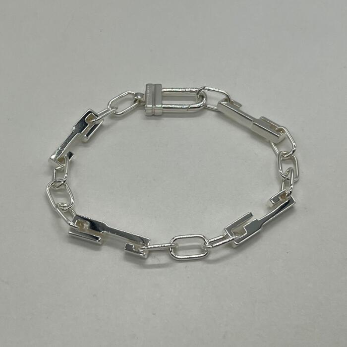 Other , Materials - 【中古】グッチ GUCCI スクエアGリンクチェーン ブレスレット SV925