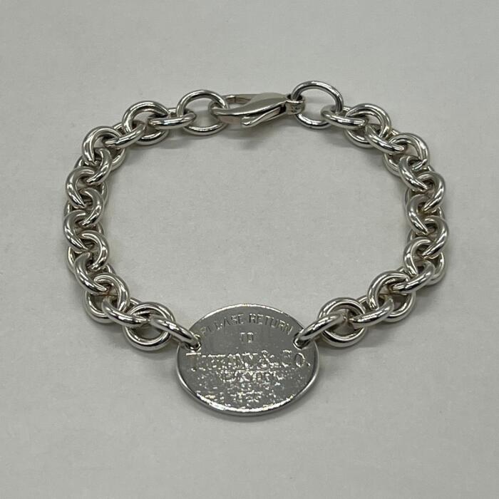 【中古】ティファニー TIFFANY リターントゥ オーバルタグ ブレスレット SV