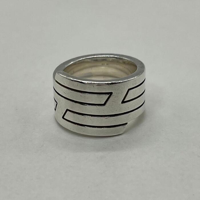 Rakuten - 【中古】エルメス HERMES イタリーク リング 表記サイズ51 ワイド Ag925 SV925 メンズ レディース ユニセックス ヴィンテージ オールド 指輪 シルバー925 アクセサリー
