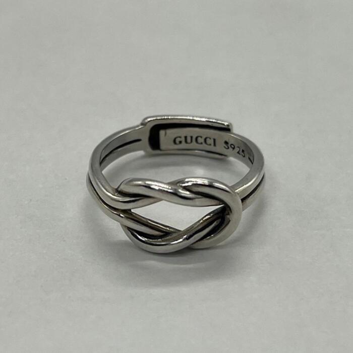 Rakuten - 【中古】グッチ GUCCI ノット リング 14号 SV925 希少 メンズ レディース ユニセックス ヴィンテージ オールド 指輪 シルバー925 アクセサリー