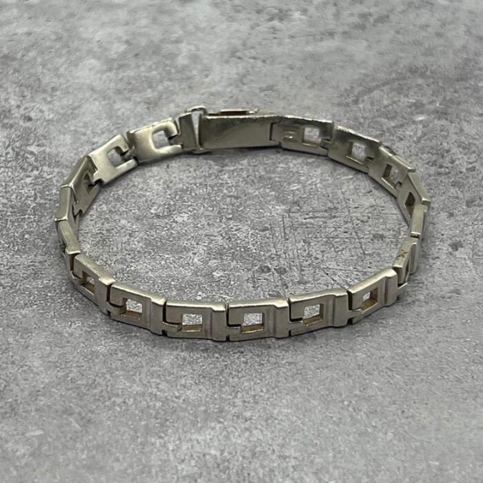 Rakuten - 【中古】グッチ GUCCI Gシェイプ ブレスレット SV925 希少 ヴィンテージ メンズ レディース ヴィンテージ オールド シルバー925 チェーン アクセサリー