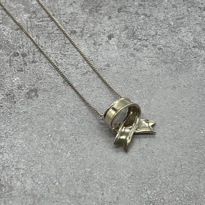 Rakuten - 【中古】ティファニー TIFFANY&CO リボンモチーフ ネックレス SV925 メンズ レディース ヴィンテージ オールド シルバー925 アクセサリー ネックレス
