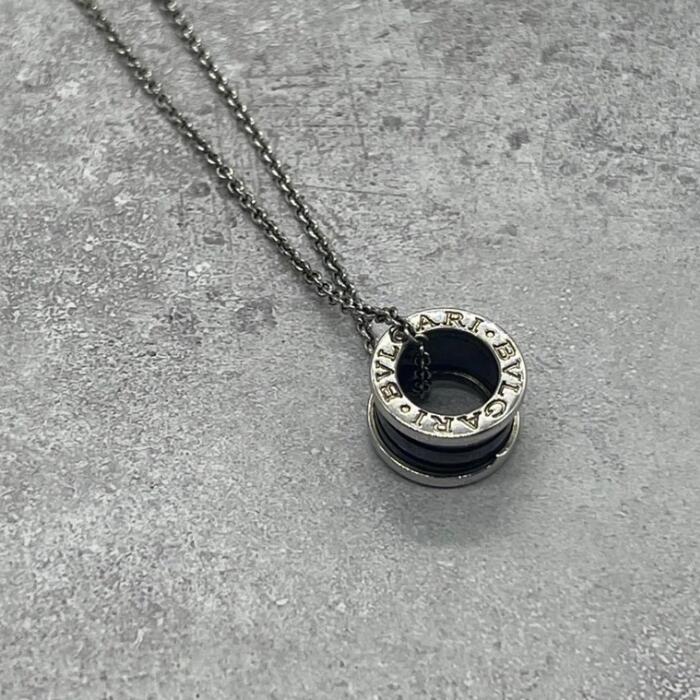 Rakuten - 【中古】ブルガリ BVLGARI セーブザチルドレン ビーゼロワン ネックレス SV925 セラミック メンズ レディース ヴィンテージ オールド シルバー925 チェーン アクセサリー