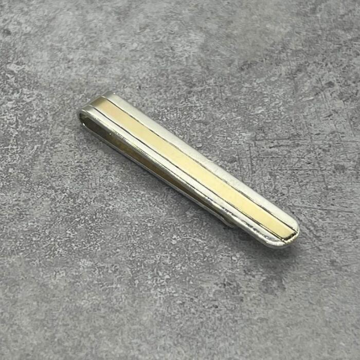 Rakuten - 【中古】ティファニー TIFFANY&CO ゴールドライン ネクタイピン コンビ SV YG メンズ レディース ヴィンテージ オールド シルバー925 アクセサリー