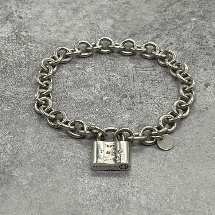 Rakuten - 【中古】ティファニー TIFFANY&CO 1837 カデナ ブレスレット SV925 メンズ レディース ヴィンテージ オールド シルバー925 チェーン アクセサリー