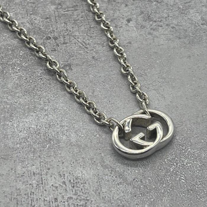 Rakuten - 【中古】グッチ GUCCI インターロッキングG ネックレス Ag925 SV メンズ レディース ヴィンテージ オールド シルバー925 アクセサリー ネックレス